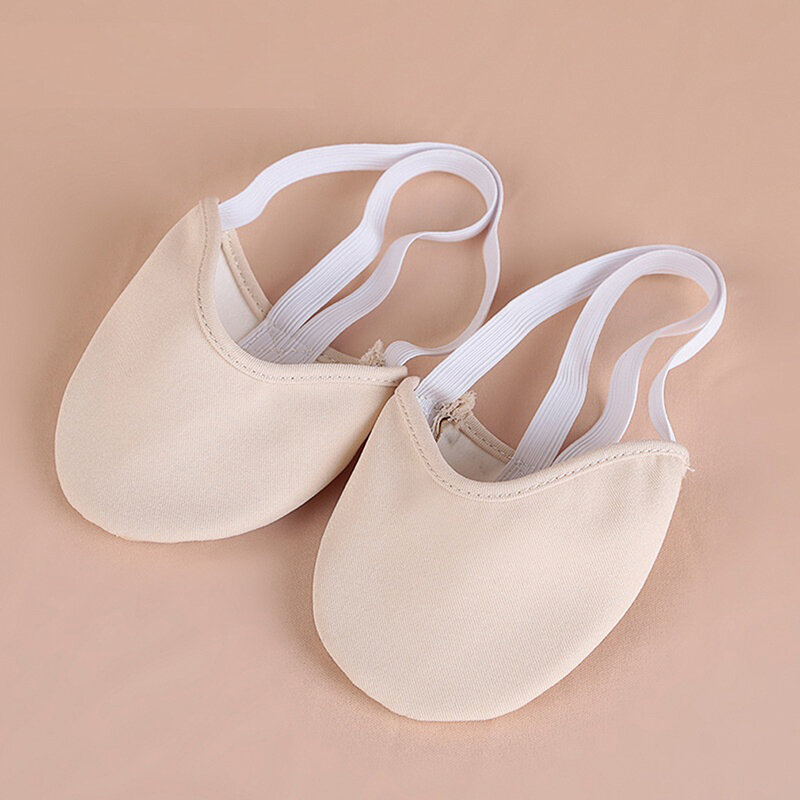 Rhythmic Gymnastics Toe Shoes Soft Half Socks Knitted Roupa Ginastica Professional Competition Sole Protect Elastic Skin Color