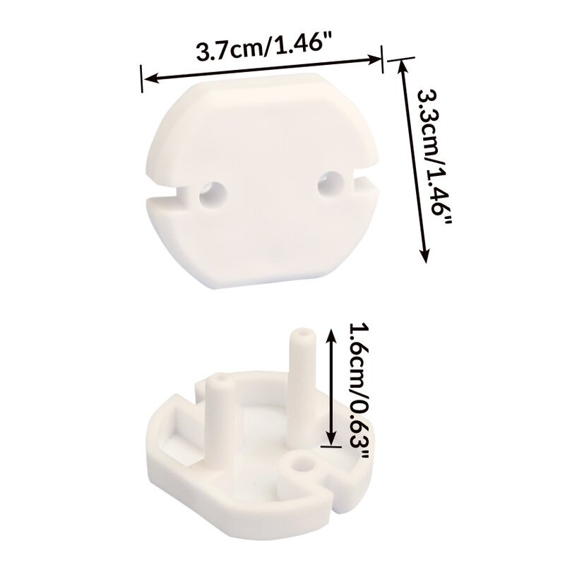 5Pcs/Lot Europe Standard Sockets Cover Baby Children Protection Against Electric Shock ABS Plug Two Pin Phase Outlet Socket Lock