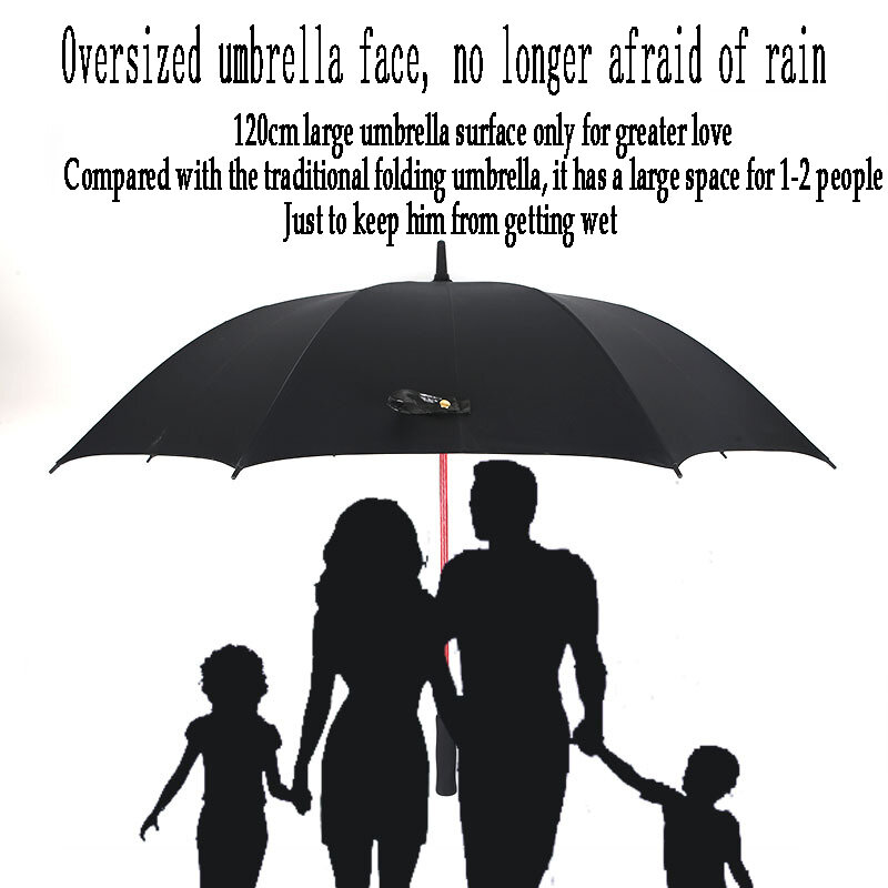 De moda grande largo paraguas de Golf con mango se puede personalizar el logotipo de Publicidad paraguas Mercedes paraguas de sol