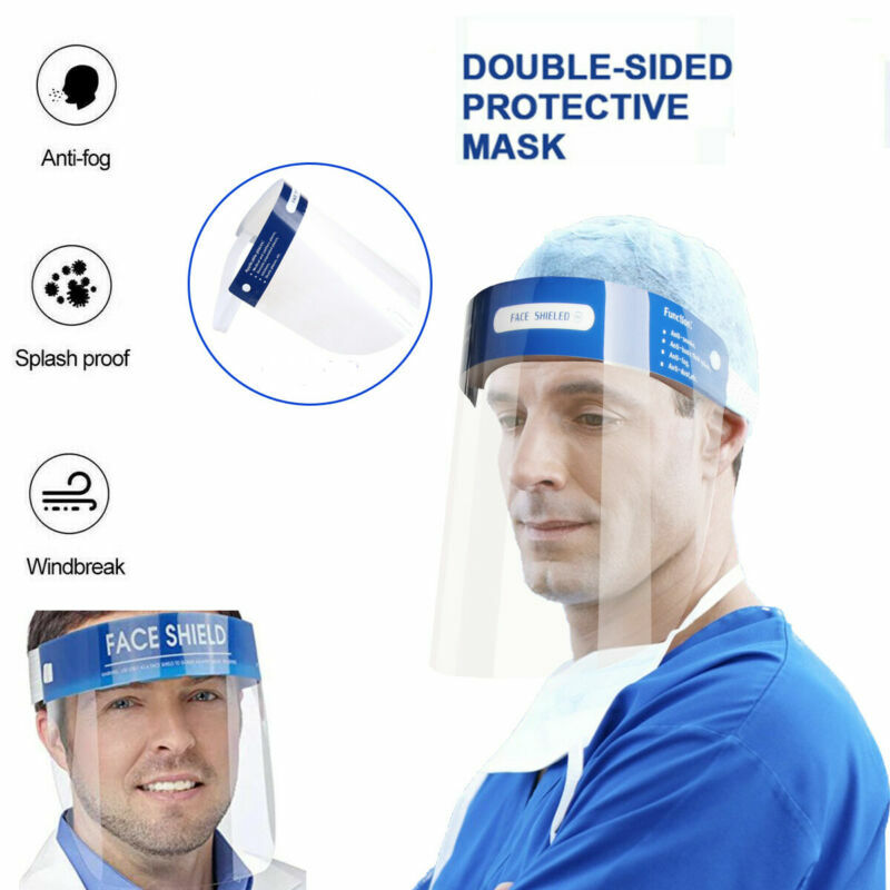 1 unidad de protección facial transparente y profesional, protección facial transparente, seguridad protectora para adultos en STOCK