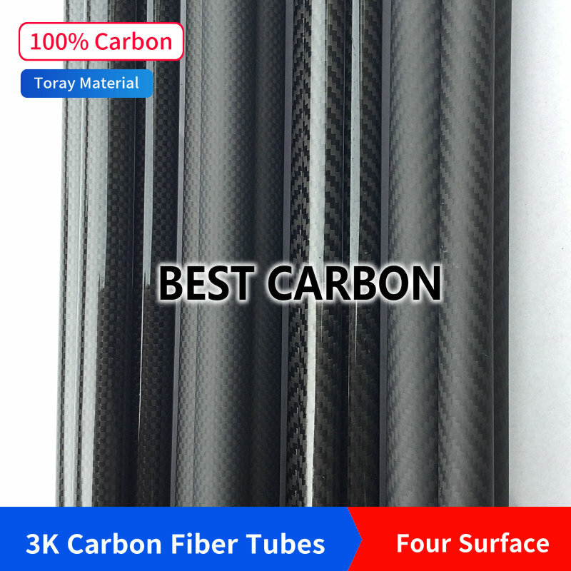 Tubo enrollado de tela de fibra de carbono 3K, sarga mate de alta calidad con 500mm de longitud, OD13, 14, 15, 16, 17, 18, 19, 20mm, Envío Gratis