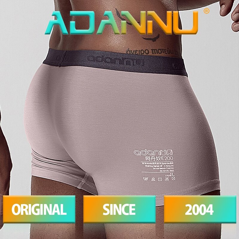 ADANNU-Boxer Respirável Modal Masculino, Cuecas Confortáveis, Calcinhas Masculinas, Tanga, Brand Underwear, Shorts