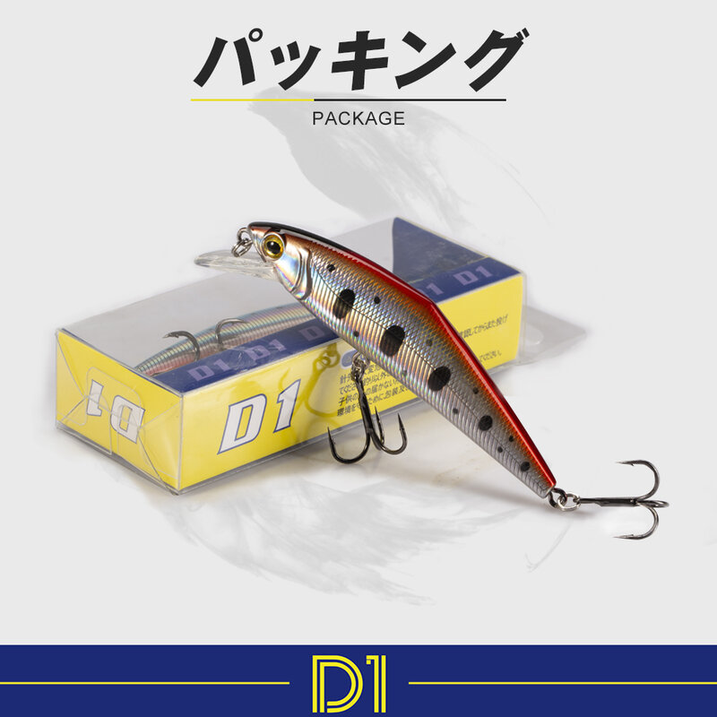 D1 D-CONTACT Sinking Minnow Lures 63mm 85mm Artificial Hard Wobblers High Quality For Bass Trout Pesca Winter Fishing Tackle