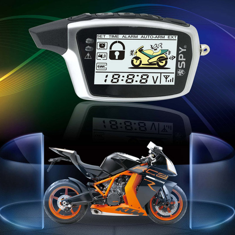 SPY-Two Way Anti Roubo Alarme com 2 USB Recarregável Controle Remoto, Kit Sensor de Microondas para DC Motocicleta Bicicleta e Scooter