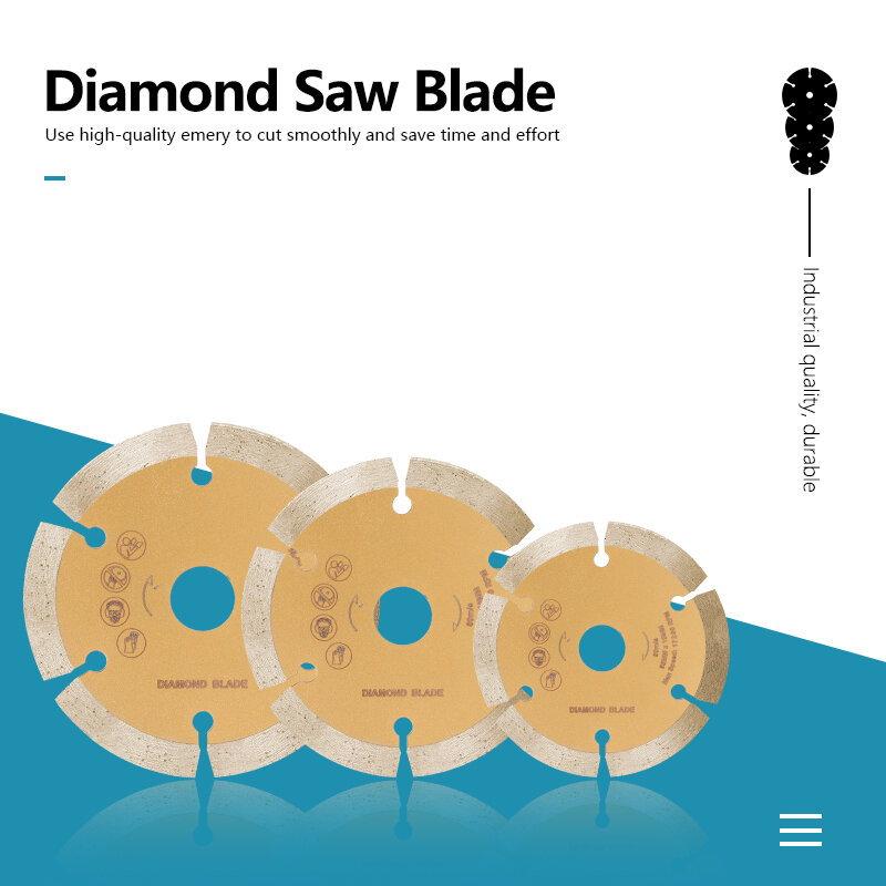 XCAN hoja de sierra de diamante, disco de corte en seco para cortar hormigón, cerámica, ladrillo, piedra de mármol, 85/89/115mm