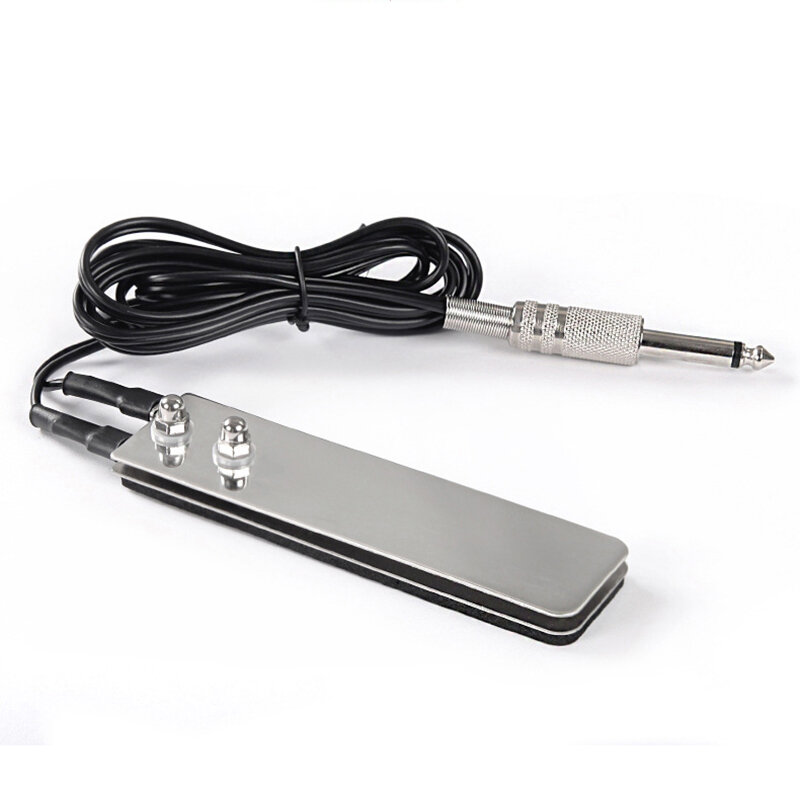 Switch Footswitch Control with Wire For Power Supply Machine Clip Cord Tattoo Accessories Mini Stainless Steel Tattoo Foot Pedal