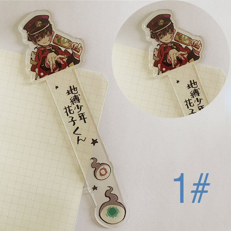 Wc Gebonden Hanako Kun Cosplay Prop Dubbelzijdig Acryl Bookmark Student Briefpapier