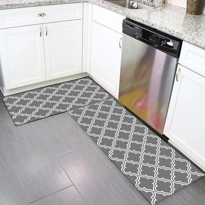 Tapis de cuisine Long antidérapant | Tapis de sol confortable, parfait pour la cuisine, la salle de bains et les bureaux sur pied, tapis de porte lavable