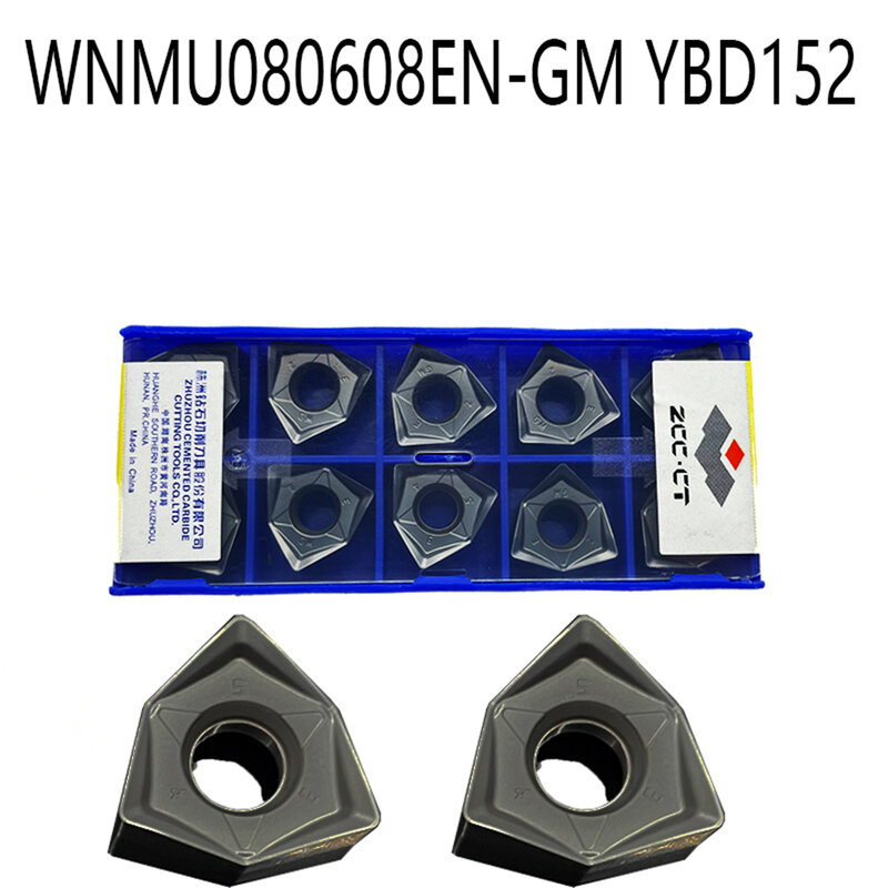 WNMU080608 페이스 밀링 인서트 오리지널 고품질 밀 텅스텐 카바이드 커터 플레이트 선반 터닝 도구, 신제품, 10 피스