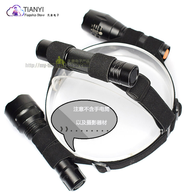 Cabeça cinta de montagem cabeça preta cabeça cinta suporte de montagem faixa fixa cinta para 18650 bateria lanterna diâmetro 20-25mm tocha
