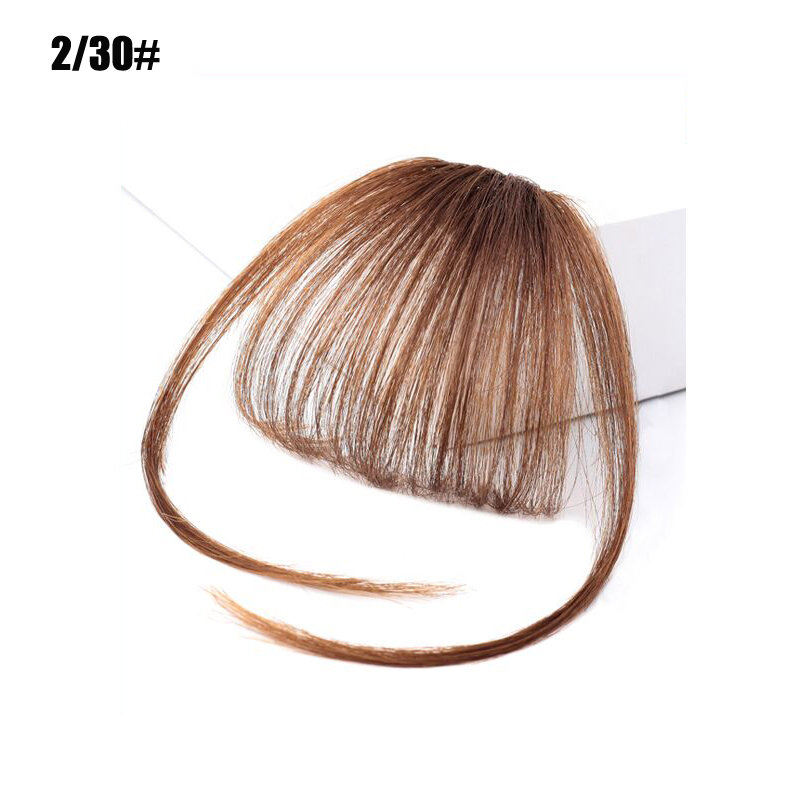 Klip w powietrzu grzywka cienkie fałszywe frędzle naturalne proste syntetyczne schludne włosy Bang akcesoria dla dziewczynek niewidoczne naturalne 4 kolory
