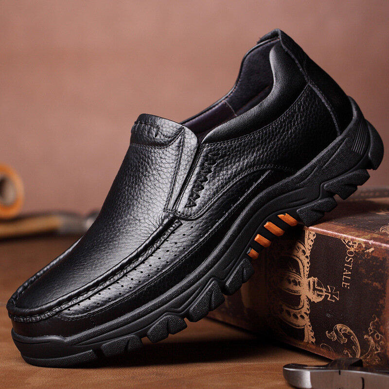 100% Genuine Leather Shoes Men Loafers Soft Cow Leather Men Casual Shoes New Male Footwear Black Brown Slip-on 2020 new erf4