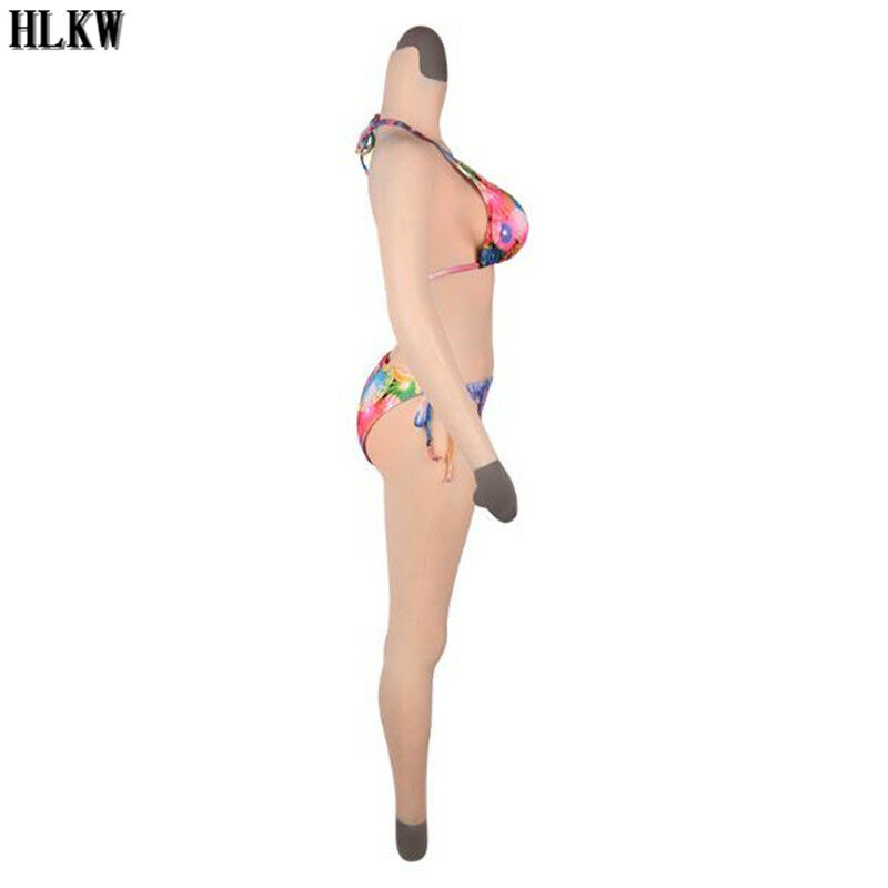 Quente novo silicone bodysuit com braço crossdresser seda algodão formas de mama falsa vagina shemale arrastar rainha adultos cosplay role play