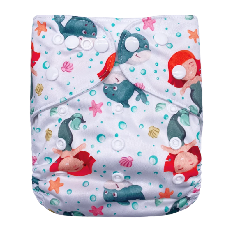 Pannolino di stoffa per pannolini a doppia fila con stampa a volpe regolabile lavabile Goodbum per bambino