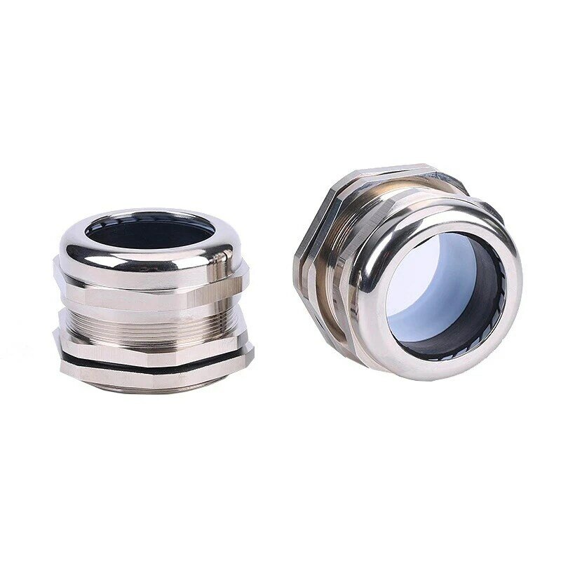 1pc / lot brass nickel Metal IP68 waterproof cable glands Cable bushings connector for 3-44mm high quality cable