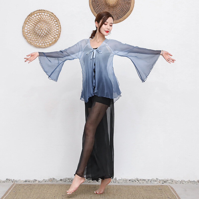 Rozmiar XL chińskie tradycyjne kostium taneczny sukienka kobiety klasyczne do tańca, ćwiczeń odzież Top bluzki długie spodnie