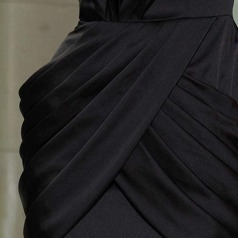 Robe de bal de grande taille, asymétrique, épaule dénudée, mini dos, personnalisé, petite robe noire, pour Occasion formelle, 2020