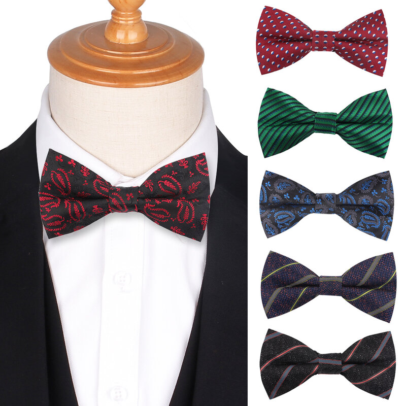 ربطة عنق كلاسيكية مخططة للأولاد ، لحفلات الزفاف ، بدلة فراشة للبالغين ، ربطة عنق للرجال والنساء ، ربطة عنق للرجال