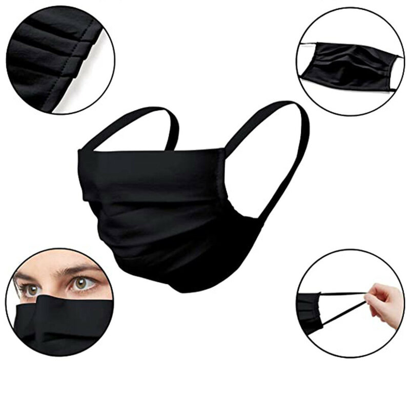 洗える再利用可能な通気性マスクフェイスシールドユニバーサル大人女性男性布マスク汚染固体顔マスク再利用可能な # LR3