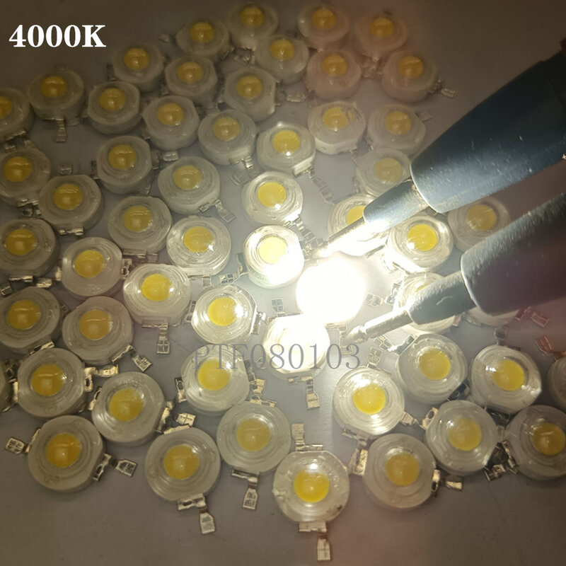 100-1000 قطعة LED COB مصباح رقاقة 1 واط 3 واط 3.2-3.6 فولت المدخلات 100-220LM لمبة LED صغيرة ديود مصلحة الارصاد الجوية لتقوم بها بنفسك LED الكاشف الأضواء النازل