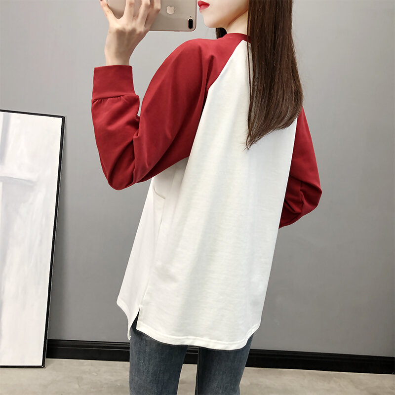 Pullover Maternity Sweatshirt Pure Cotton Long Sleeve Winter Clothes For Pregnant Women 3797