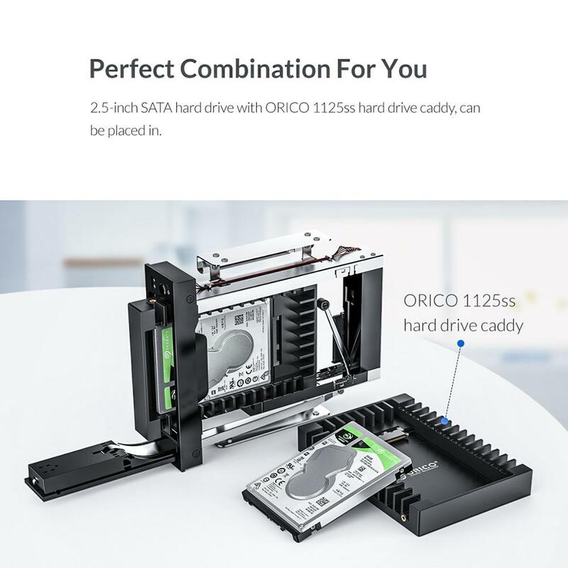 ORICO – support de montage de disque dur interne Caddy 2.5 à 3.5 pouces en acier inoxydable, adaptateur de support de disque dur 3.5 pouces, cadre Mobile SATA HDD