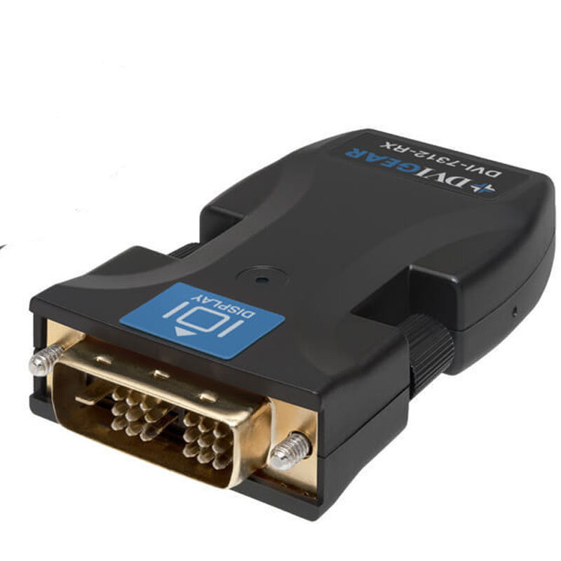 Extensor de fibra óptica DVI de 1920x1200, conector LC de fibra, transmisor y receptor de convertidor de fibra DVI de modo único