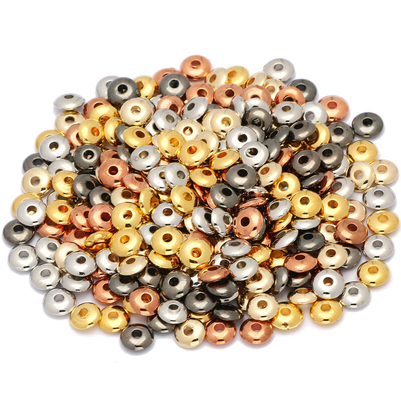 Boulier rond en vrac, 5x2mm/6x2mm/8x4mm, 200/400 pièces, perles de couleur mixte CCB, accessoires pour la fabrication de bijoux, collier, boucles d'oreilles, bricolage