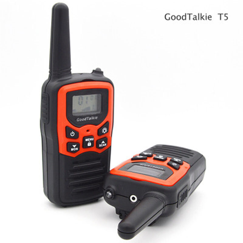 2 pezzi GoodTalkie T5 Walkie talkie con walkie-talkie civile ad alta potenza all'aperto 22 Shindo 400-470MHz distanza massima 5 km