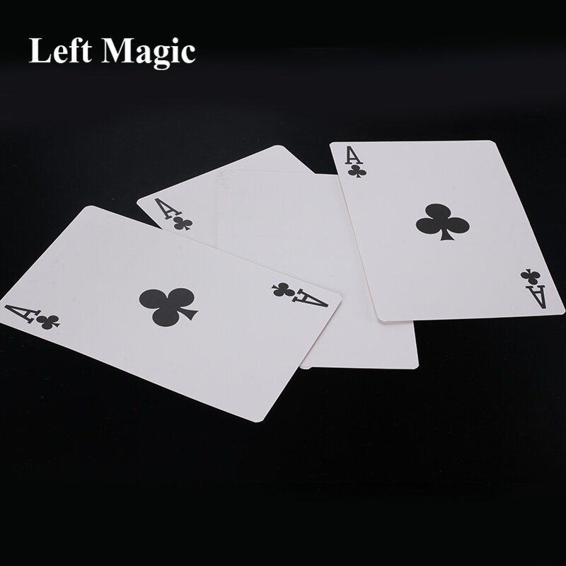 マジックトリック,魔法のステージ用の4色の大きなカード変更,クラシックな魔法の杖のおもちゃ