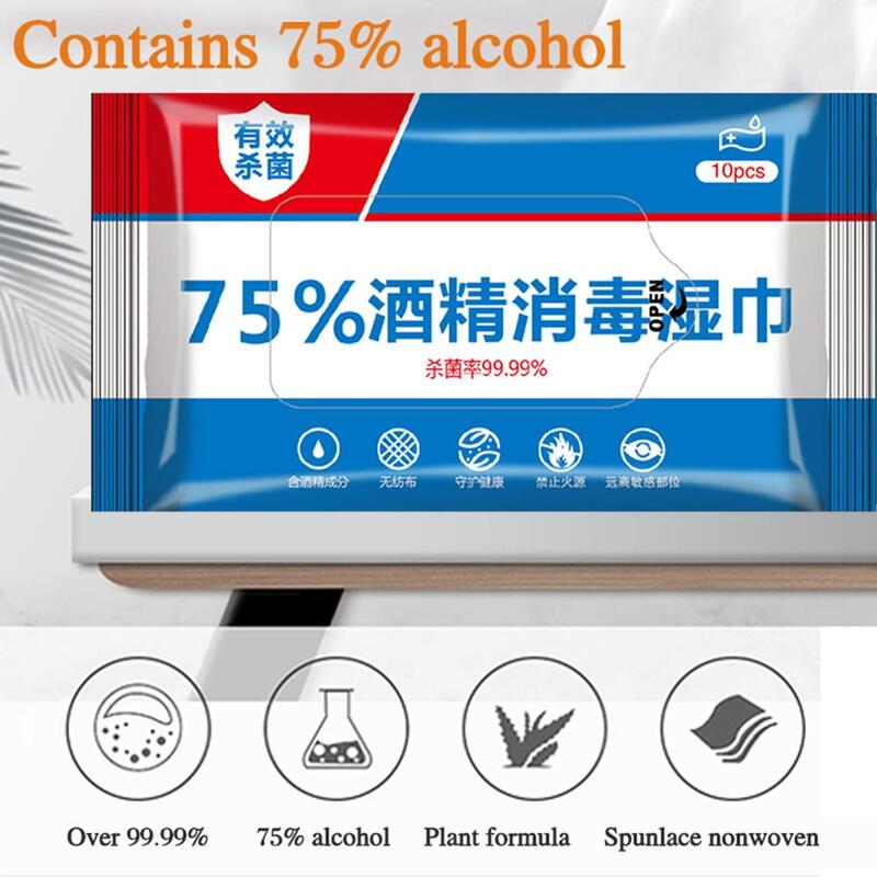 50pcs/set hand wipe disinfection wipes 75% alcohol disposable disinfection wipes home hygiene cleaning wipes
