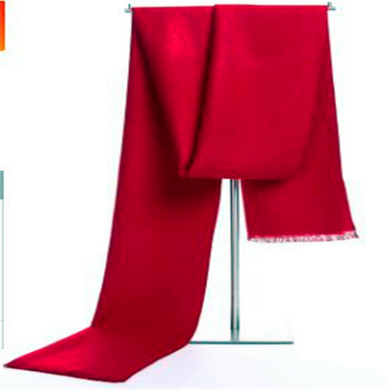 Regalo rojo chino anual, bufanda roja para fiesta de regreso a casa, cuello de inicio, impresión personalizada, logotipo bordado CN0012