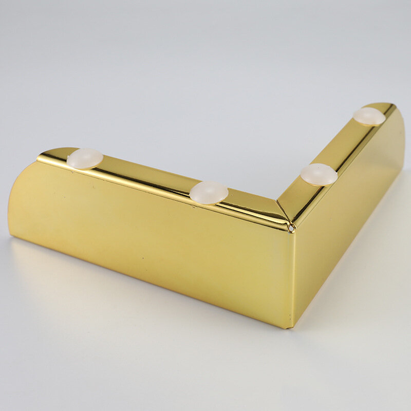 4pc metallo oro mobili gamba tavolino nero gamba divano piede vite con protezioni per pavimenti accessori per mobili Hardware