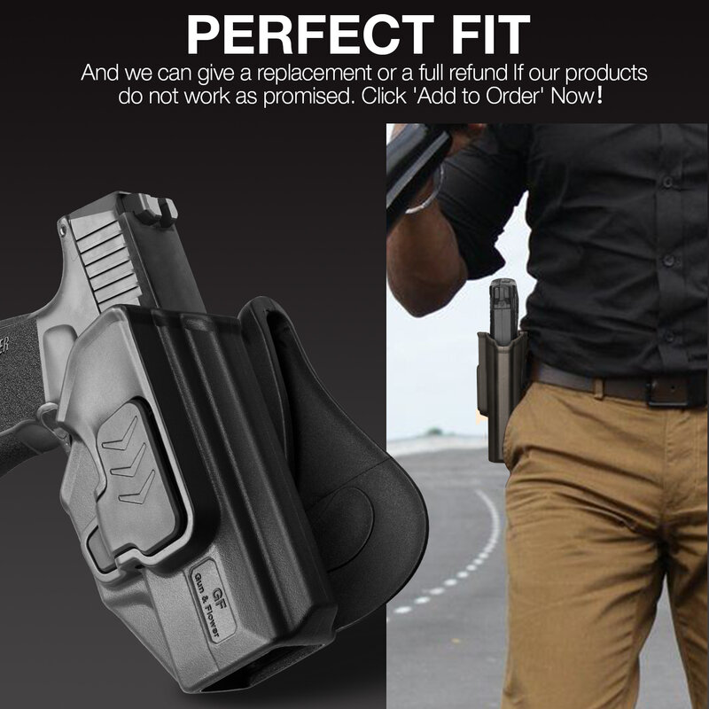 Fondina Fit Sig P365/P365 SAS(NO P365 X/XL/Macro) cintura esterna cintura per il trasporto custodia per pistola in polimero militare in plastica destra