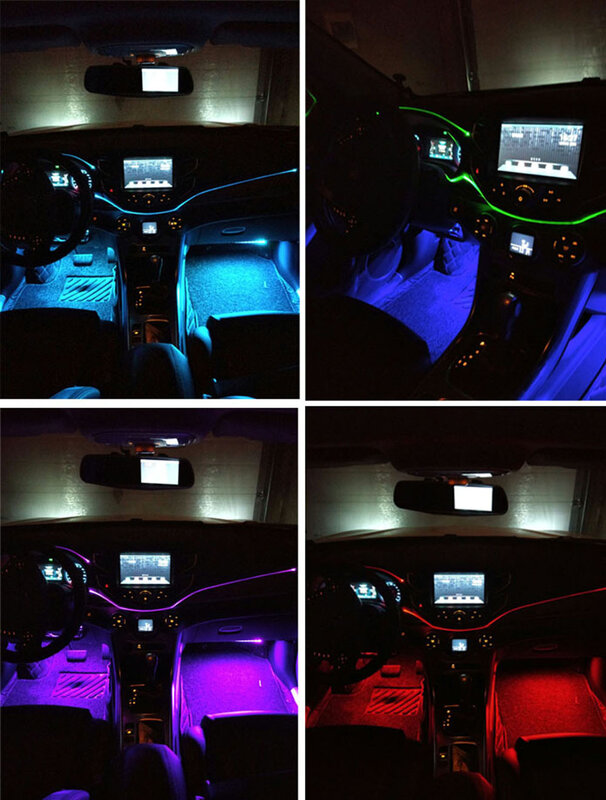 5mX شفاف الجانب توهج الألياف البصرية الكابلات المضيئة كابل ضوئي الألياف سيارة أضواء ليلية 1.5 مللي متر ~ 8 مللي متر للمنزل ديكور الكابلات المضيئة