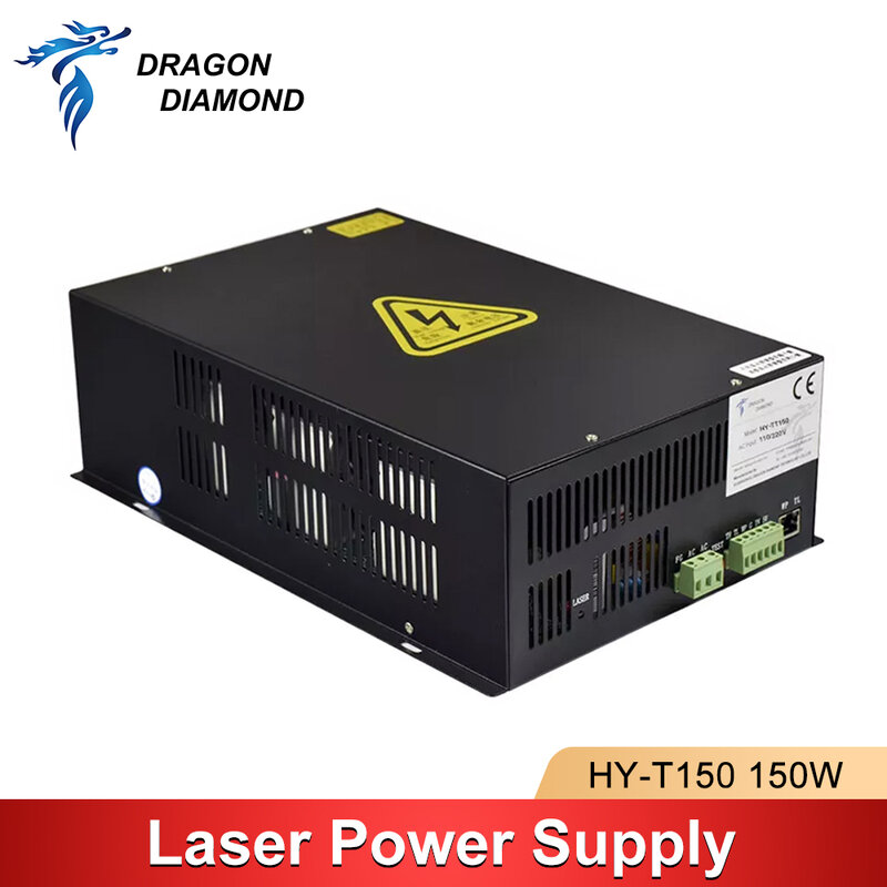Draak Diamant HY-T150 150W CO2 Laser Voeding T/W Serie Ac 1100V/2200V Voor CO2 Laser Graveermachine