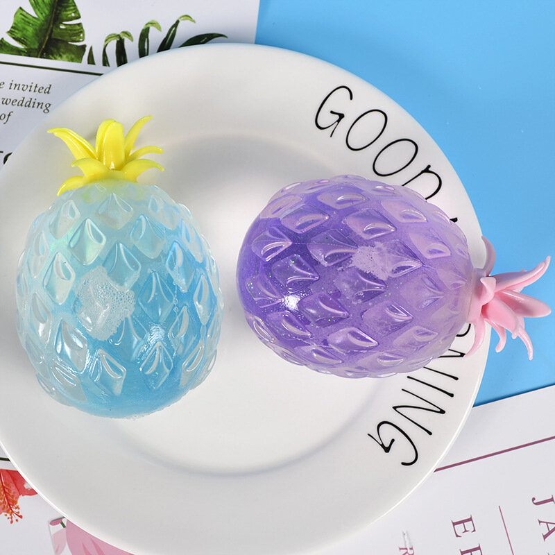 10cm Cute Colorful Pineapple Vent Fidget Toys Kids Gift Decompression Toy Children's Toys Office Pressure Release Antistress Toy