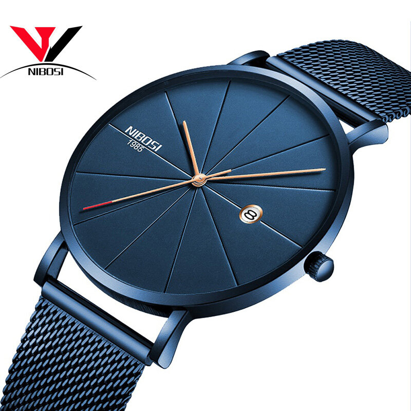 NIBOSI zegarek kobiet i mężczyzn oglądać najlepsze marki luksusowe znani sukienka moda zegarki Unisex Ultra cienki zegarek Relojes Para Hombre