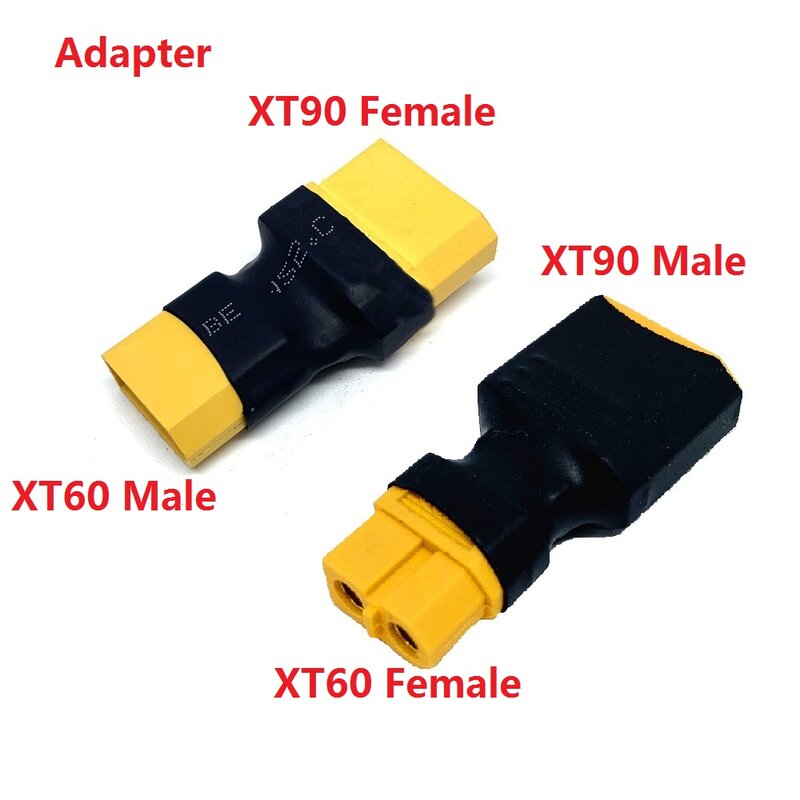 Adaptador de conversión de conector macho/hembra XT60 a macho/hembra XT90 y enchufe en T macho/hembra a macho/hembra XT90 para batería RC