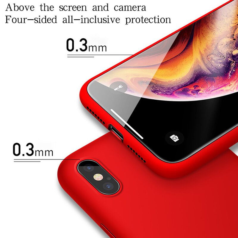 Zachte Siliconen Case Voor Iphone 11 Pro Max Vloeibare Siliconen Cover Voor Iphone 7 8 6 S 6 S Plus originele Telefoon Tas Coque