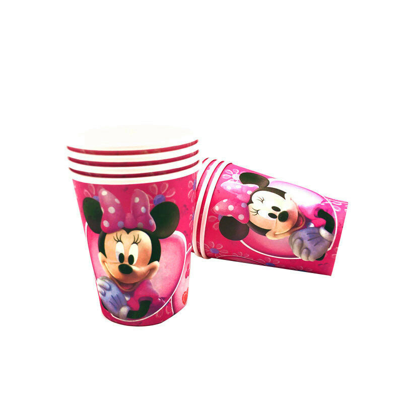 Disney Minnie Mouse Theme Party Decorações Suprimentos, Talheres descartáveis, Minnie favorita das crianças, Happy Birthday, Baby Shower