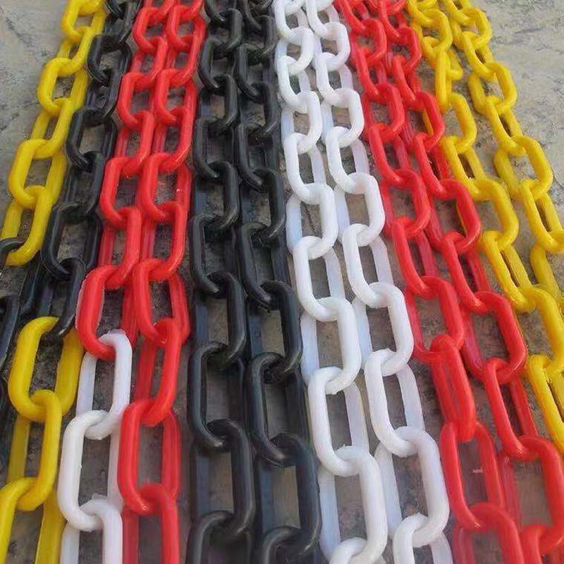M25M Thickness 10MM Traffic Plastic Chain Warning Chain  Road Cone Chain Isolation Protection Chain Buckle Cordon