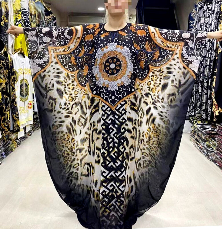 Gaun Afrika untuk Wanita Gaun Maxi Panjang Dashiki Musim Panas Longgar Vetement Femme 2021 Pakaian Tradisional Afrika Peri Abaya