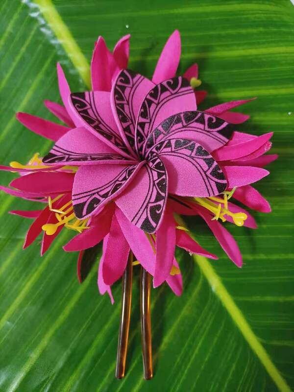 Cor misturada frete grátis 50 pçs/lote hc00054 10 cores espuma tiare vara de cabelo com espiga de veludo lírio havaí tropical hula decoração