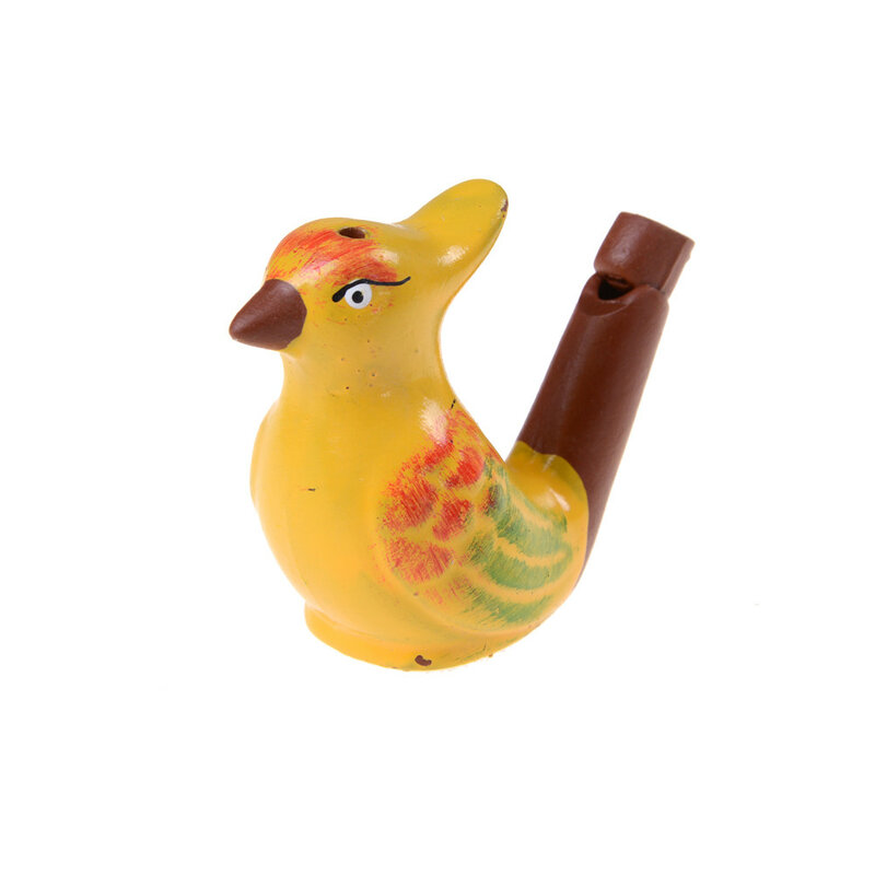 Silbato de pájaro de agua de dibujo colorido, instrumento Musical de tiempo de baño para niños, juguete educativo de aprendizaje temprano, regalo para niños