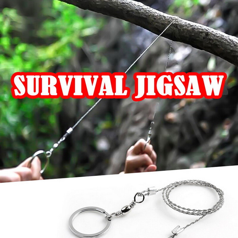 Edelstahl Tasche Draht Sägen Seil Klinge Kette Outdoor Survival Tool für Camping Wandern Jagd Tragbare Getriebe Tasche