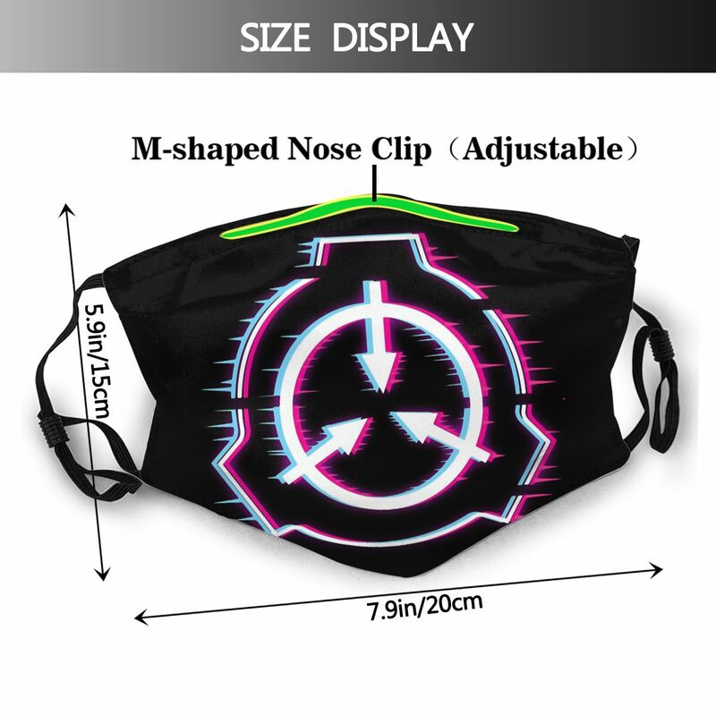 Маска унисекс с логотипом Glitch, губка SCP, фигурная организация, хлопковая Защитная печать, новая маска с фильтрами