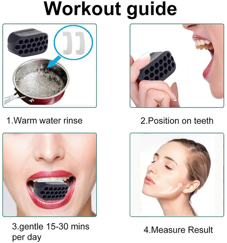 Dropshipping Facial Jaw Exerciser Gym Fitness Ball JawLine Muscle Training Double Chin Reducer Neck Face Slimming Mouth Jawliner