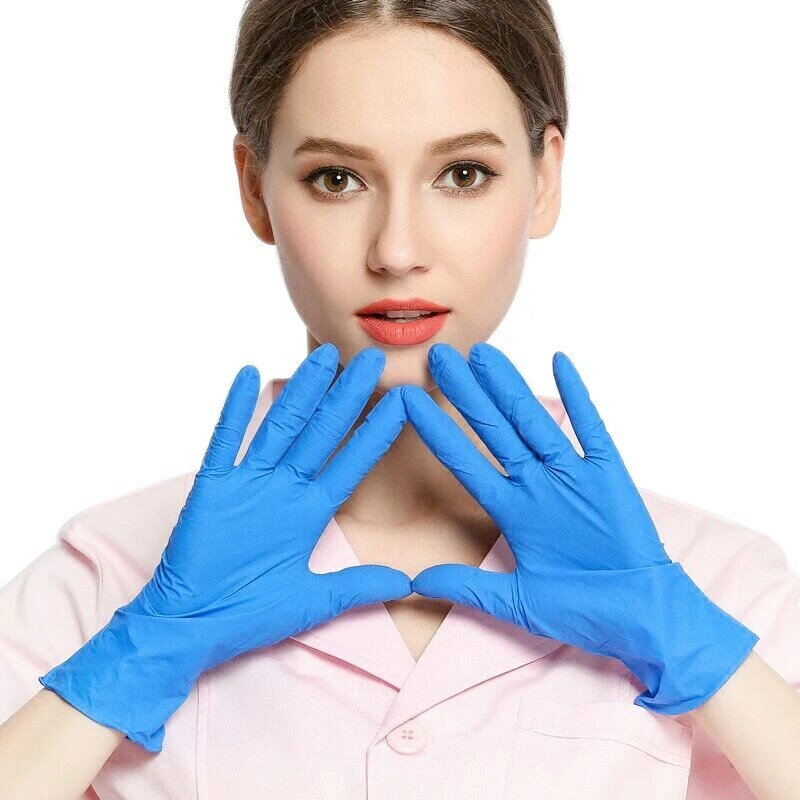 Einweg Latex Handschuhe 20 ~ 100 Pcs Schwarz Blau für Home Lebensmittel Gummi Garten Reinigung Universal Handschuhe