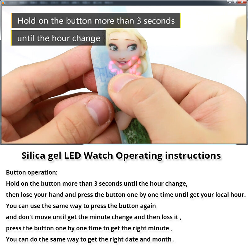Montre princesse Elsa Frozen Shoous pour enfants, motif de dessin animé Minnie turegirls, montres-bracelets pour enfants, horloge